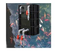 BTYQKZVPM Turnover Box Filter Drip Box, 2/3/4 Tiers External Aquarium Pond Cycle Filter Box Black Multiple Sizes No Media(15.75x11.81x26.77in/40x30x68CM)