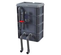 BTYQKZVPM Turnover Box Filter Drip Box, Aquarium Filter 4 Tier External Water Cycle Box Multiple Sizes No Pump No Media(11.81x7.87x17.32in/30x20x44CM)
