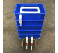 BTYQKZVPM Turnover Box Filter Drip Box, DIY External Filter Box For Aquariums And Ponds With Water Circulation Blue Multiple Sizes(34.8x24.7x44 cm)