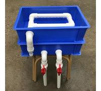 BTYQKZVPM Turnover Box Filter Drip Box, DIY External Filter Box For Aquariums And Ponds With Water Circulation Blue Multiple Sizes(34.8x24.7x18.5 cm)