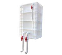 BTYQKZVPM Turnover Box Filter Drip Box, External Aquarium and Pond Filter Turnover Box 2/3 Tiers White Multiple Sizes(15.75x11.81x26.77in/40x30x68CM)