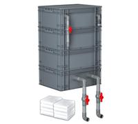 BTYQKZVPM Turnover Box Filter Drip Box, Turnover Box Aquarium Filter With 2/3/4 Layers For And Ponds Red Multiple Sizes(15.75x11.81x26.77in/40x30x68CM)