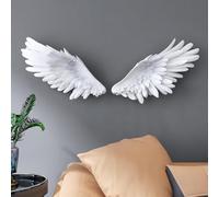 BTYQKZVPM Wall decor 3d, Angel Wings Wall Art - Large 3D FRP Sculpture(White)