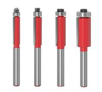 BTYQKZVPM woodworking tenon cutter Flush Trim Router Bit 4x 6mm Shank Accessories Cemented Carbide Fittings