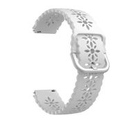 BTYSEQ 19mm Breathable Strap For Pro2 Soft Rubber Sport Band For ID205L Romantic Girls Strap(White,ID205L)