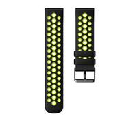 BTYSEQ 22mm Hole Pattern Strap Compatible With 6 Air Cushion Silicone Watchband Sweatproof Wristband For GTR4/Balance(Balck-Green,Bip 6)