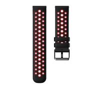 BTYSEQ 22mm Hole Pattern Strap Compatible With 6 Air Cushion Silicone Watchband Sweatproof Wristband For GTR4/Balance, Black-Red, Bip 6