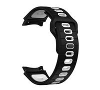 BTYSEQ Silicone Strap For Watch 6 Classic 47mm 43mm/4 Classic 46mm 42mm Bracelet Watch 5/5pro 45mm/4/6 40mm 44mm, C Black White, Galaxy Watch 6 44mm