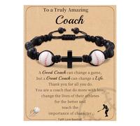 Btysun Baseball Stocking Stuffers, Baseball Bracelet Easter Gifts for Teens Cool Stuff Adjustable Cross Bracelet for Men Religious Christian Gifts Catholic Faith Jewelry, 7.5 Inch, Stainless Steel, no