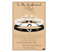 Btysun Girlfriend Gifts Matching Bracelets for Couples Valentines Day Gifts for Her Braided Long Distance Bracelet Wedding Anniversary Birthday Jewelry