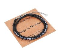Btysun Inspirational Morse Code Bracelets for Women Men Teen Girl Gifts Best Friend Birthday Gifts for Him Her Adjustable Layered Secret Message Sister Bff Girfriend Sister Christmas Jewelry