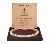 Btysun Morse Code Bracelets for Women Christmas Gift Stocking Stuffers for Teens Pink Braided Bracelets Inspirational Best Friend Birthday Gifts for Her High School Graduation Gifts for Her 2025 Mom