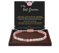 Btysun Morse Code Bracelets for Women Christmas Gift Stocking Stuffers for Teens Pink Braided Bracelets Inspirational Best Friend Birthday Gifts for Her High School Graduation Gifts for Her 2025 Mom