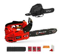 BU-KO 26 cc Lightweight 3.5kg - Top Handled Petrol Chainsaw | 3 Chains and 10" Bar Included | Cover Bag and Full Safety Gear …