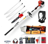 Bu-Ko 52Cc Long Reach Petrol Hedge Trimmer And Pruner Saw With 3X 75Cm Extension Pole And Toolbag