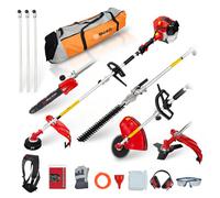 Bu-Ko 52Cc Long Reach Petrol Multi Functional Garden Tool Including: Strimmer, Hedge Trimmer, 3X 1M Extension Poles And Tool Bag