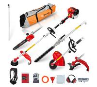 Bu-Ko 52Cc Long Reach Petrol Multi Functional Garden Tool: Strimmer, Hedge Trimmer, Pruner Chainsaw, 1M Extension Pole, Tool Bag