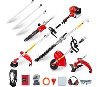 Bu-Ko 52Cc Long Reach Petrol Multi Functional Garden Tool: Strimmer, Hedge Trimmer, Pruner Chainsaw, 3X 1M Extension Pole