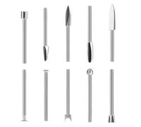 Buaak 10Pcs for Dremel Wood Carving Bits, 3mm (1/8”) Compatible with Dremel Rotary Tool, Wood Carving Tools, for Woodworking, Engraving, Drilling, Sanding, Grooving, Micro Sculpture and DIY Craft