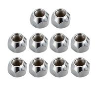 Buaak 10Pcs M12 1.5 Trailer Lug Nuts, Wheel-Nut, Wheel-Trailer, Tire Acorn Nut, Applicable to Toyota Coaster, Prado, Land Cruiser, 90942-01033, Silver