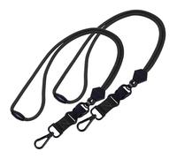 Buaak 2 Pack Breakaway Lanyard Heavy Duty with Safety Buckle, Adjustable Neck Lanyard for ID Badges, Keys, Phone, Detachable Metal Hook for Teachers, Staff, NHS, Black