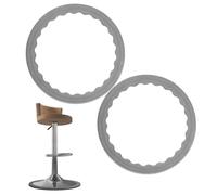 Buaak 2 Pcs Bar Stool Leg Protectors Ring, Anti-Slip Bar Stool Silicone Cover for 14.5" to 16.5" Round Base, Stretchable, No Noise and Scratches Bar Chair Leg Floor Protector for Wooden Floor (Gray)