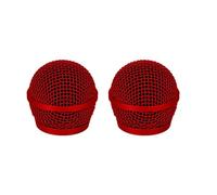Buaak 2pcs Microphone Replacement Grille for Shure SM58, Microphone Cover, Microphone Ball Head Mesh Grill, Durable Head Microphone Protection, Head Mic Accessory