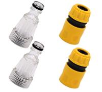 Buaak 2Pcs Pressure Washer Gun Adapter with 2 Hose End Connector, 3/4 Inch Pressure Washer Hose Connector, Plastic Pressure Washer Inlet Filter, Garden Hose Connector