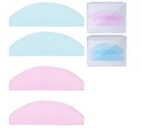 Buaak 4pcs Lash Lift Pads, 1mm Korean Lash Lift Shields Flat, Eyelash Pads for Eyelash Softening, Perming, Eye Patches, Lash Lift Ribbon, Lash Extensions, Glueless, Ultra Thin & Sticky