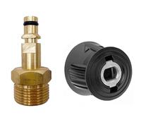 Buaak High Pressure Washer Adapter, M22 14mm Quick Connect Adapter for Karcher K2-K7, Pressure Washer Hose Connector with Brass Washer Gun Hose Pipe Convert Tool, Quick Release Adapter