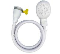 Buaak Shower Attachment for Bath Tap, Shower Hose for Bath Taps Spray, 1.3M White Single Shower Sink Hose with Fit Clamp, Portable Bath Tap Shower Attachment for Pet Dog Cat
