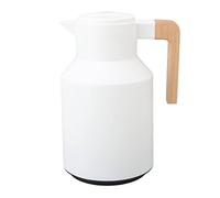 Buachois 1L Coffee Insulation Pot,Coffee Thermal Carafe with Lid and Wooden Handle,Double Walled Vacuum Flask,Vacuum Heat Retention Thermal Coffee Carafe (1#)