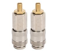 Buachois 2 Pack Tire Inflator Electric Portable Air Compressor Adapters Portable Heavy Duty Steel Male Thread to US Valve 3 in 1 Quick Connector Coupler for Tire Inflator