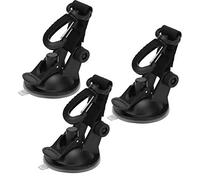 Buachois 3 Pack Heavy Duty Suction Cup Tie Down Hooks, Reusable Suction Cup Anchors, 360° Rotatable Suction Hooks for Camping, RV, Boat, Car, Glass, Tent Fixing (Black)