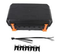 Buachois Cable Junction Box,Square Shape IP54 Waterproofing Plastic Enclosure for Electrical Project,ABS Plastic Project Box Power Cord Enclosure for Outdoor (Black)