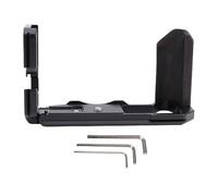 Buachois Camera Hand Grip L Plate Bracket Fit for X T5, Quick Release Arca Compatible Wood Handgrip for Photography Cinematography Vlogging, Holder Plate with Cold Shoe Mo (Black)