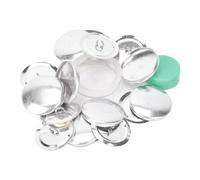 Buachois Cover Buttons Kit, Round Button Base DIY Handmade Crafts Buckle Making Tools with Assembly Tool Starter Kit Sewing Parts for Jewelry Gifts Toys Accessories (30MM)