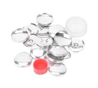 Buachois Cover Buttons Kit, Round Button Base DIY Handmade Crafts Buckle Making Tools with Assembly Tool Starter Kit Sewing Parts for Jewelry Gifts Toys Accessories (25MM)