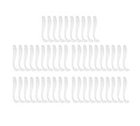 Buachois Fishing Lures Baits, T Tail Grub Soft Plastic Fish Tackle Accessory, 5cm Size, 50PCS Pack, for Fishing in Lakes Rivers (Pearl White)
