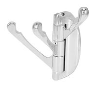 Buachois Foldable Towel Hook, Solid Metal Swivel Hook Heavy Duty Swing Arm Triple Coat Hook with Multi Three Foldable Arms Towel/Clothes Hanger for Bathroom Wall Mount Brushed Nickel(Sliver)