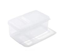 Buachois Kitchen Container,Containers With Lids Spice Containers Stackable Storage Box Transparent Double Flip Lid Plastic Snack Dry Food Spice Organizer Container for Kitchen