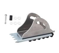 Buachois Ladder Shoe Kit, Anti-Slip Stability Enhancement, Steel, 14x5.3cm, for Home Construction Sites & Warehouses