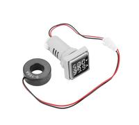 Buachois LED Digital Display AC Voltage Current Meter Indicator 22mm 0-100A, Clear Reading Wide Range Measurement Device for Industrial Electrical Monitoring and Control Panels (White)
