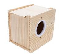 Buachois Parakeet Nesting Box, Wooden Parrot Breeding House, Spacious Insulated Bird Mating Box for Lovebirds and Small Parrot Bird Cockatiel Conure Cockatoo Budgie