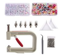 Buachois Pearl Setting Machine,Pearl Setting Tools Hand Press Machine Beads Rivet Fixing Machine for Hats Shoes Clothes Bags Skirts Beads DIY Accessories