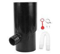 Buachois Rainwater Diverter Kit,8cm Round Downspout Diverter Colander System Plastic Rain Water Collection Rain Barrel Diverter with Adjustable Water Pipe for Residential Irrigation Black