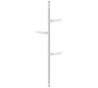 Buachois Standing Garment Hanger, 3-Tier Floor to Ceiling Indoor Telescopic Extension Rack, Retractable Laundry Drying Rack Hanger Organizer(White)