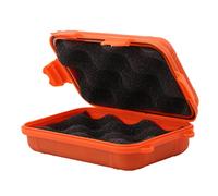 Buachois Survival Storage Box,13.5 x 4 x 8cm Plastic Outdoor Waterproof Shockproof Protective Hard Case Universal Sealed Storage Container Case for Camping Fishing Hiking Travel (S Orange)