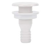 Buachois Thru Hull Fitting, Boat Drain Fitting, Marine Thru Hull Exhaust Fittings, Boat Drain Outlet Plug Plastic Through Hull Connection for Marine Yacht Speedboat (1 inch)