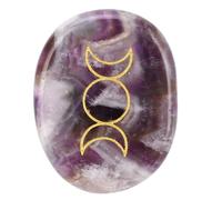 Buachois Thumb Worry Stone,Meditation Crystal Reiki Relax Palm Stone,Carved Pattern Energy Balance Stone for Massage Healing Meditation Time Anxiety Relief (Type 1)